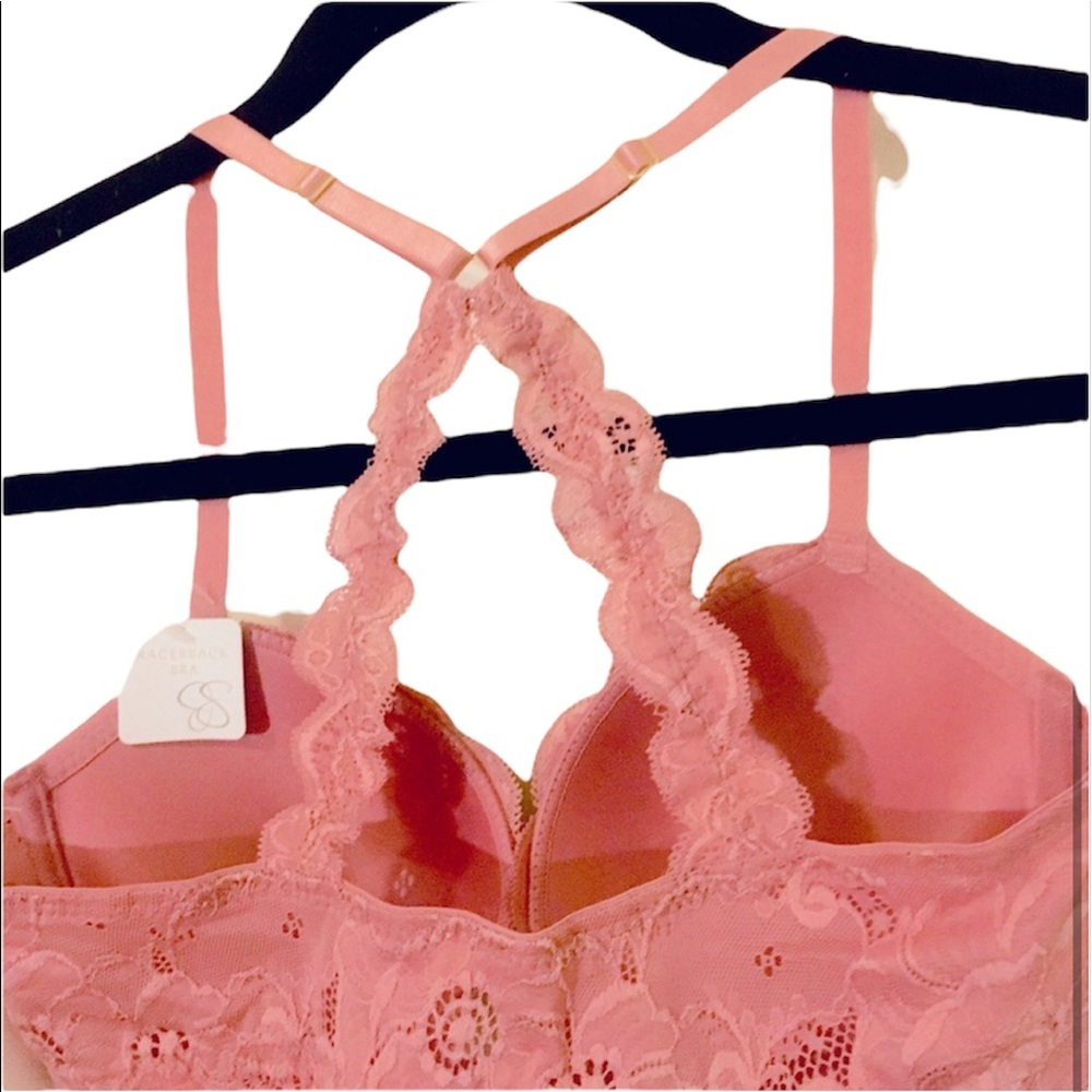 NWT Jessica Simpson: Size 34C Rose Racerback Lace Bra - Picture 4 of 4